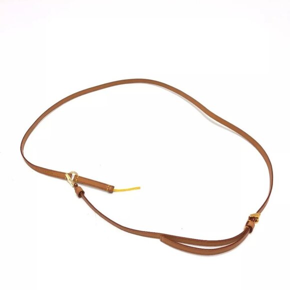 LOUIS VUITTON strap Shoulder strap Nume leather Beige/GoldHardware - Picture 8 of 11